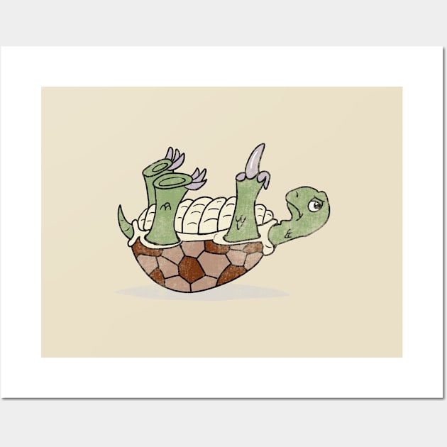 Turtle upside down Wall Art by royfriedler